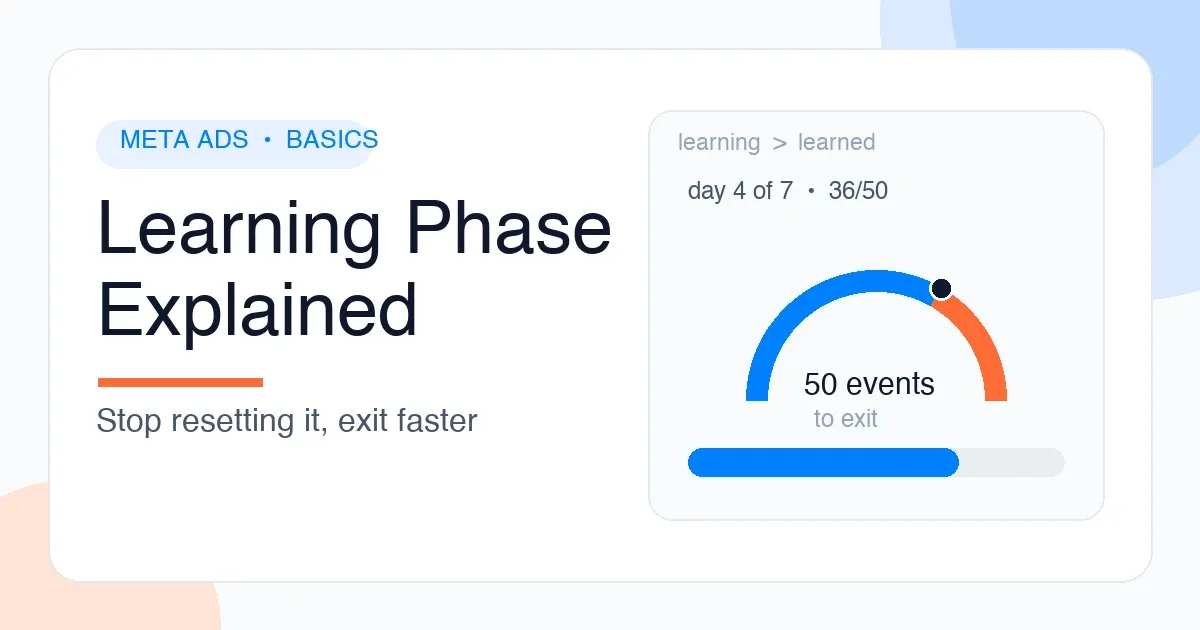 Meta Ads learning phase explained and how to exit it faster