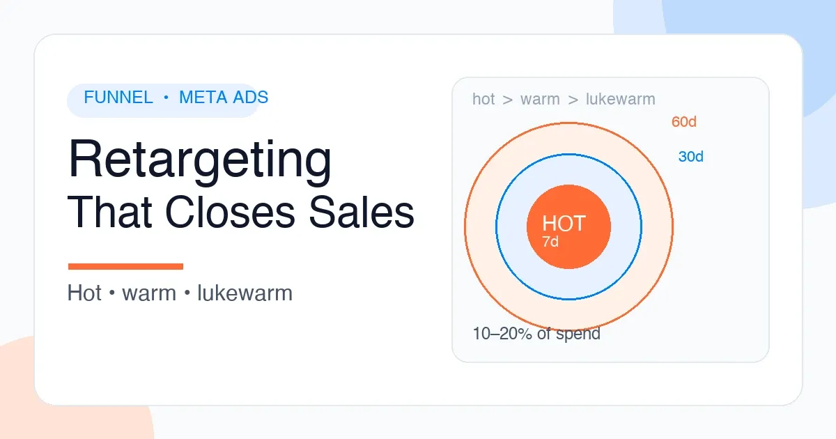 Meta Ads retargeting strategy for D2C brands segments and creatives